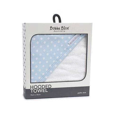 Blue Polka Dot Hooded Towel