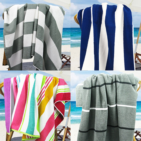 Personalised Jacquard Large Beach Towel with embroidered name