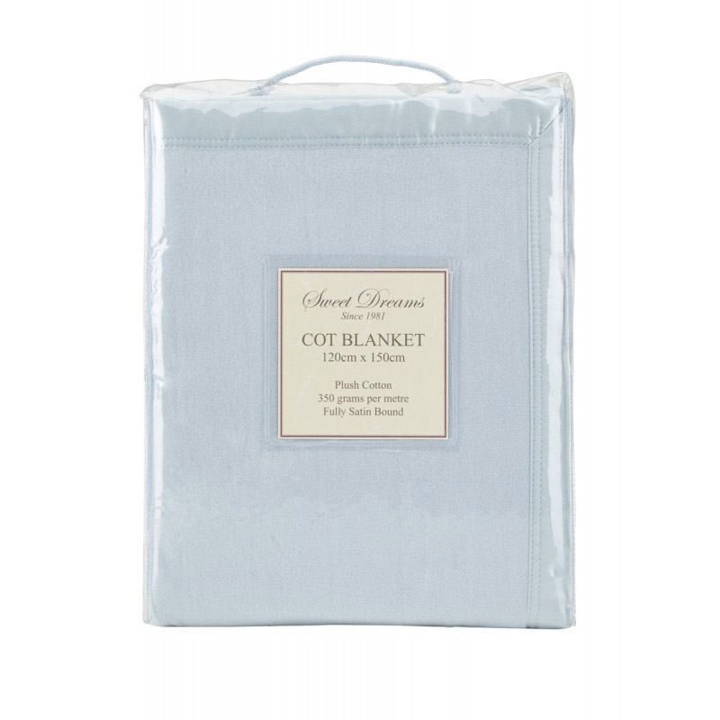 Personalised Cot Blanket - blue