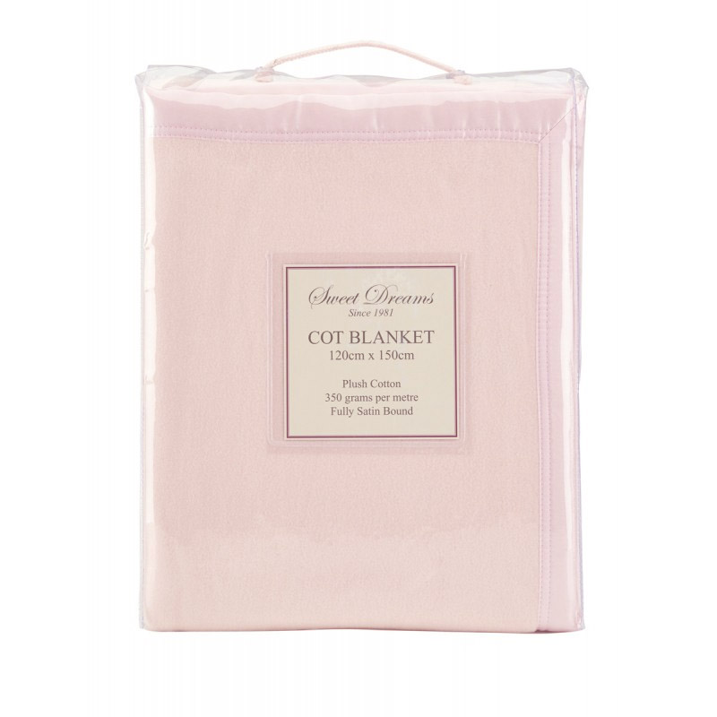 Personalised Cot Blanket - pink