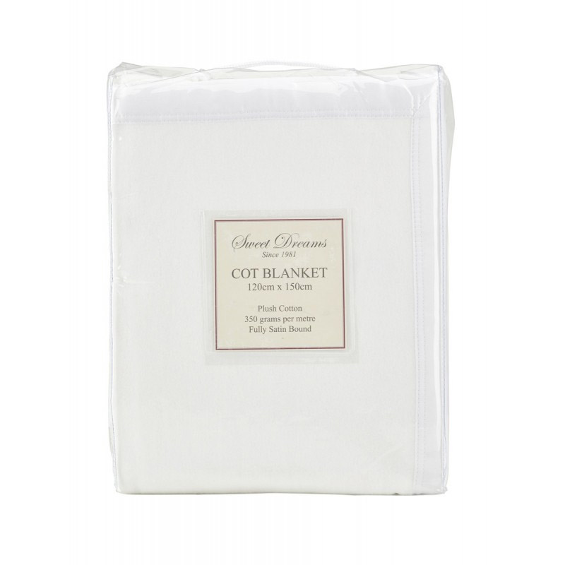 Personalised Cot Blanket - white