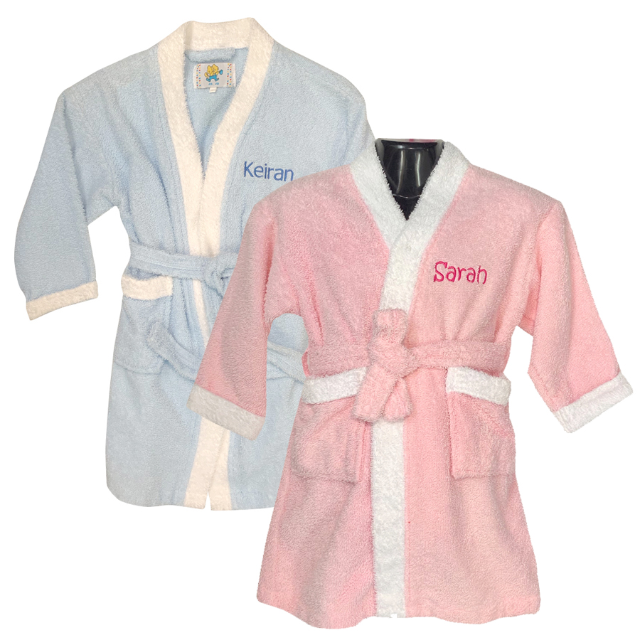 Personalised dressing gown with embroidered name
