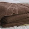 Monogrammed Bath Towel with Embroidered Name - Chocolate