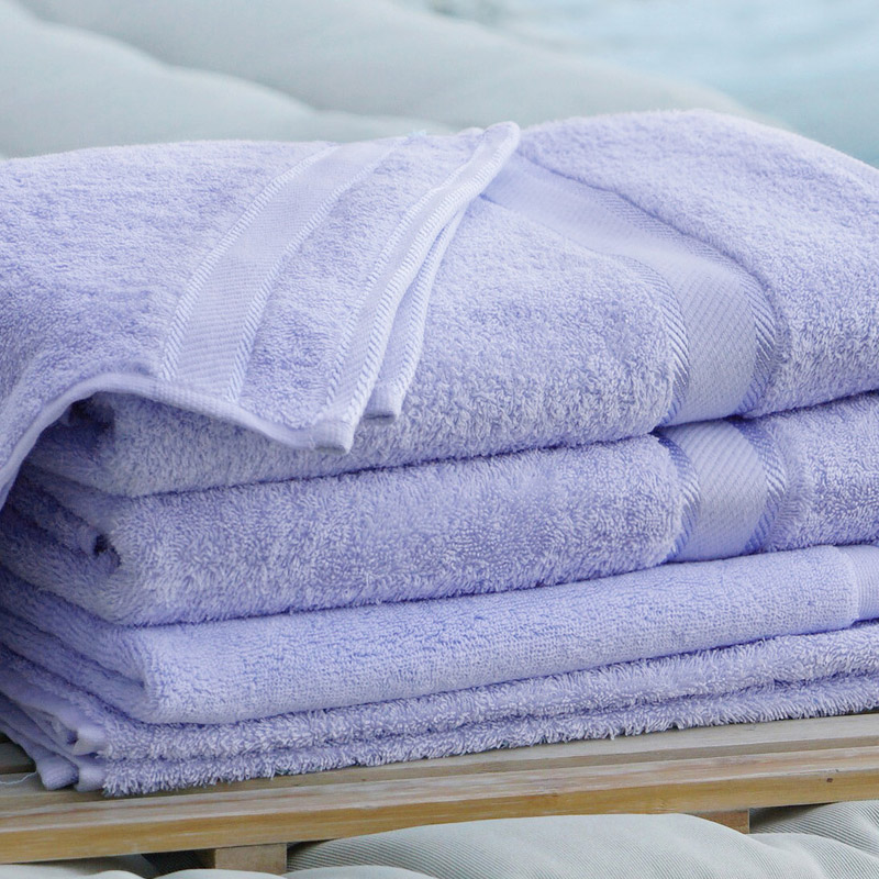 Monogrammed Bath Towel with Embroidered Name - Lilac