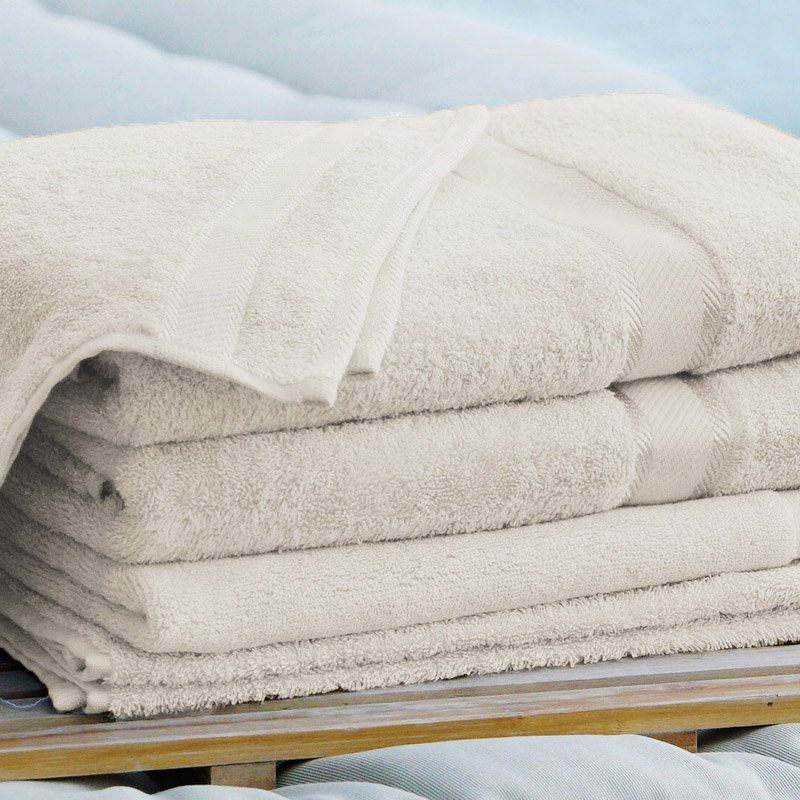 Monogrammed Bath Towel with Embroidered Name - Linen