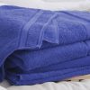 Monogrammed Bath Towel with Embroidered Name - Navy