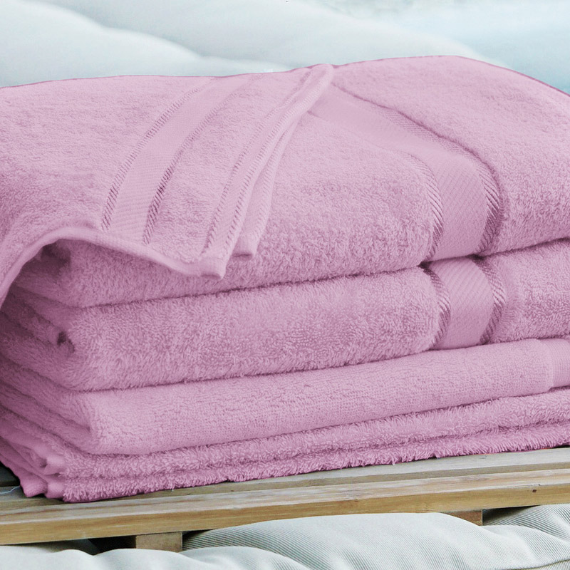 Monogrammed Bath Towel with Embroidered Name - Rose