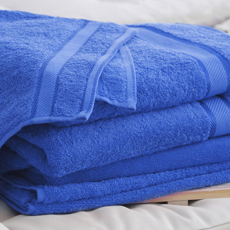 Monogrammed Bath Towel with Embroidered Name - Royal Blue